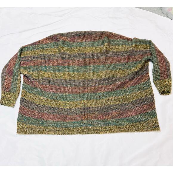Mossimo Casual Oversized Open Front Cardigan Sweater Women XL Multicolor Knit - Picture 2 of 5